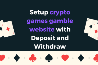 setup crypto games gamble website with deposit and withdraw