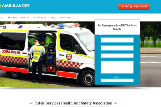 design medical website medical transportation  nemt website