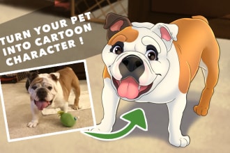 draw your pet as a cartoon disney character