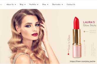 design spa website, beauty salon and makeup website
