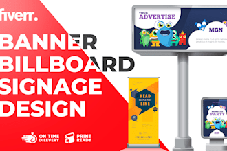 design banner, billboard, signage and roll up banner design