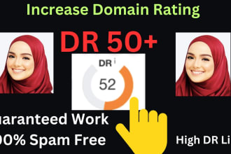 increase domain rating DR 50 ahrefs dofollow high DR links