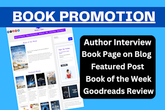 promote your book on blog and email newsletter