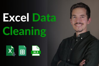 clean and format your data in excel or google sheets
