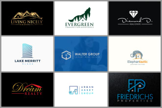 design property, mortgage, home, building, construction, real estate logo