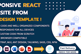 create responsive react website with material UI and tailwind CSS