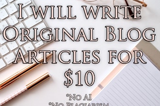 write an original, engaging blog article
