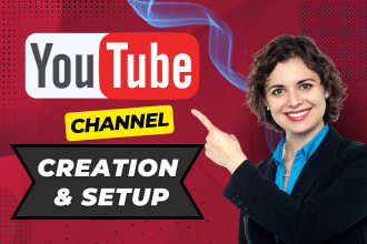 create and setup youtube channel, logo, banner and optimize