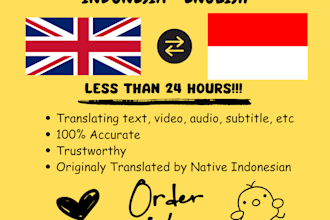 translate english to indonesia or indonesia to english
