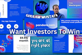 design a compelling investor pitch deck and PPT presentation
