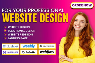 design  modern wordpress websites on bluehost, godaddy, hostinger namecheap