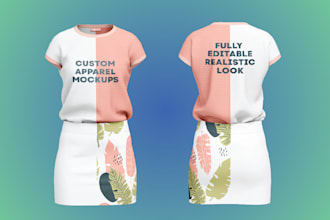 do custom apparel PSD mockup with smart objects layers