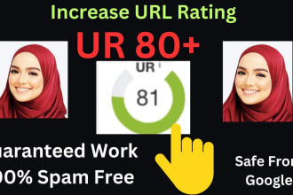 increase domain url rating ahrefs ur 80 plus of your website
