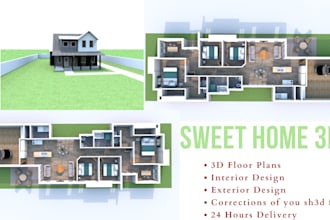 do 3d floor plans with sweet home 3d and sketchup perfectly