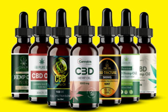 do product label design, cbd label design, and for you bottle label design