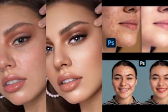 skin retouch photo edit image with fast delivery