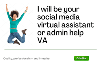 be your social media virtual assistant or admin help VA