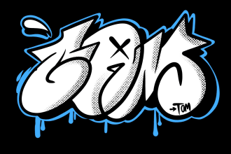 create design font throw up style graffiti tagging