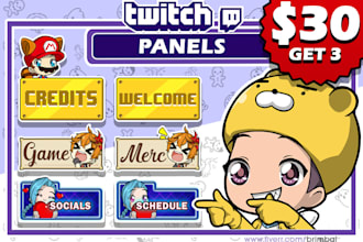 design custom twitch stream panels fast delivery
