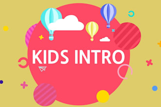 create kids intro, opener and thumbnail for youtube
