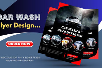 design a stunning flyer for your car wash business