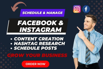 schedule your posts on social media weekly or monthly