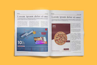 design newspaper and magazine ad, stunning party and event