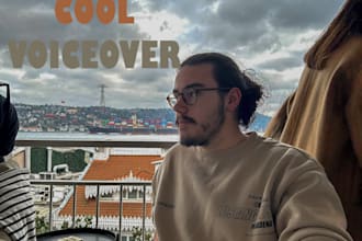 do a cool deep voiceover, turkish or english