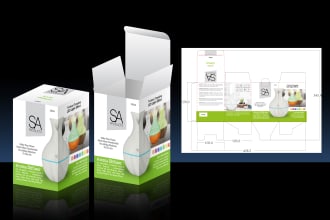 create custom packaging design with dieline insert
