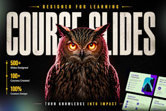 design professional online course slides and training presentations