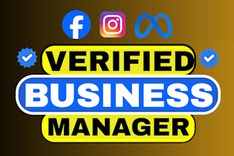 create fresh verified fb business manager and ads account with old fb profile