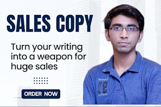 craft persuasive sales copy and sales page copywriting