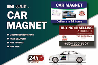 make attractive car magnet or door sign and any size magnet