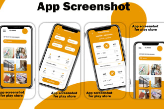 design attractive app screenshots for play store and app store