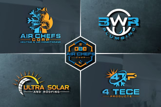 create plumbing heating air hvac electrical solar logo