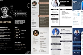 create professional resume, cover letter design using canva
