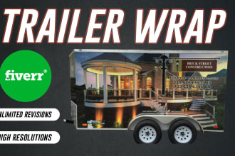 design modern trailer,vehicle,car,van,truck,bus,box trailer caravan,trailer wrap