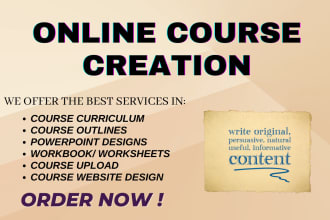 create online course content course creation course development coursecurriculum