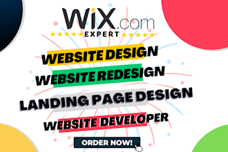 redesign wix website or design wix website,wix studio or editor x website design