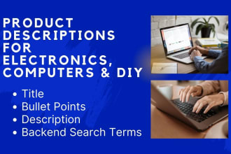 write product descriptions for electronics computing and DIY