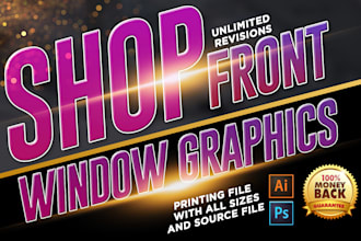 do shop front or storefront window graphics, window sticker, signage, decal