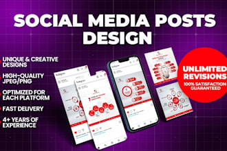 design professional and eye catchy social media posts design