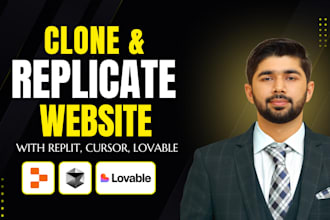 clone and replicate website with replit, cursor, lovable