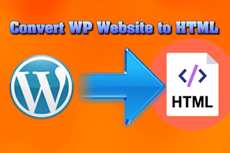 convert wordpress landing page to html