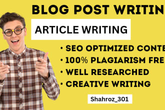 write SEO website content, blogs, articles, and copywriting