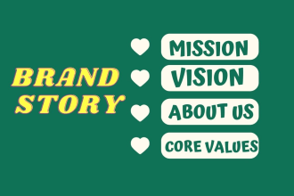 write your website content,mission statement vision,about us,biography