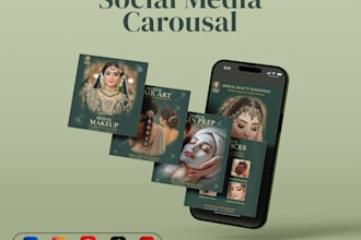 design instagram carousel posts for beauty and skincare brands