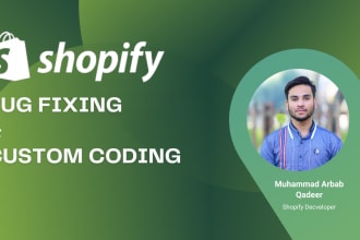 do shopify bug fixing and shopify custom coding