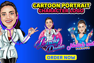 design your cartoon character logo in 24hrs