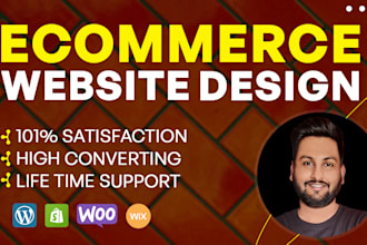 build wordpress ecommerce website, shopify store design, woocommerce website
